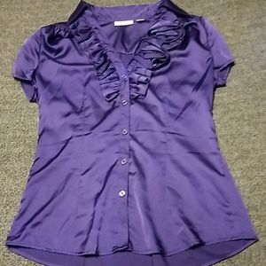 Purple button down blouse
